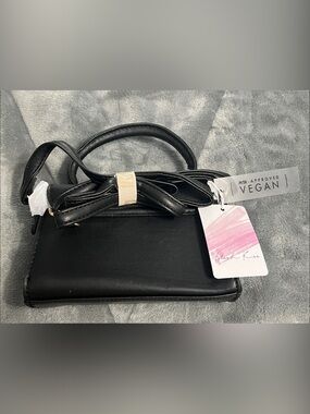 Black Vegan Crossbody Bag by Blush Kiss